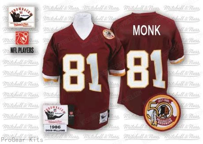 Art Monk Washington Commanders Burgundy Throwback Jersey