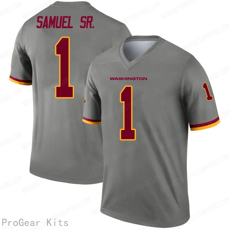 Deebo Samuel Sr Washington Commanders Game Jersey No.1 Gray NFL Football Fan Wear Deebo Samuel Sr