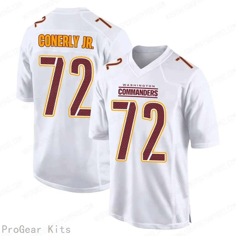 Josh Conerly Jr Washington Commanders Jersey No.72 White NFL Football Fan Wear