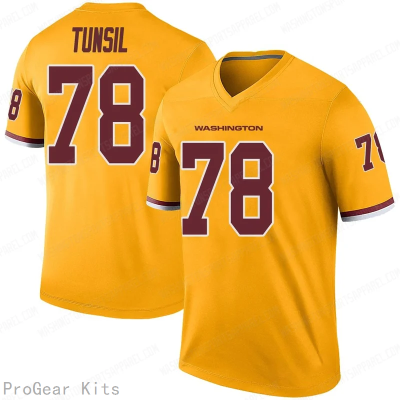Laremy Tunsil Rush Washington Commanders Jersey No.78 Gold NFL Football Fan Wear Laremy Tunsil Rush