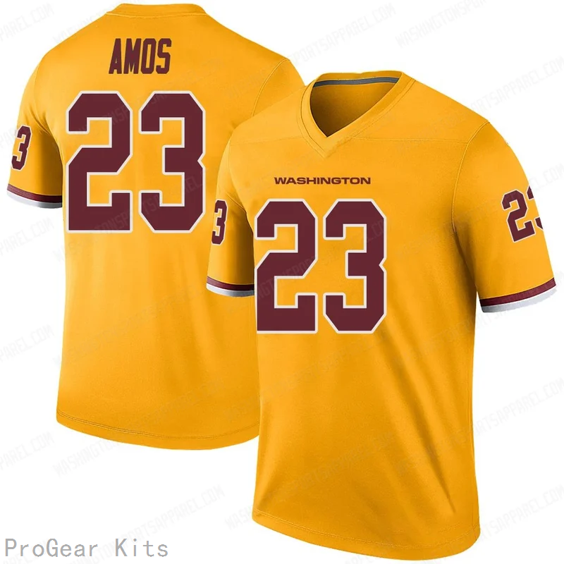 Trey Amos Rush Washington Commanders Jersey No.23 Gold NFL Football Fan Wear Trey Amos Rush