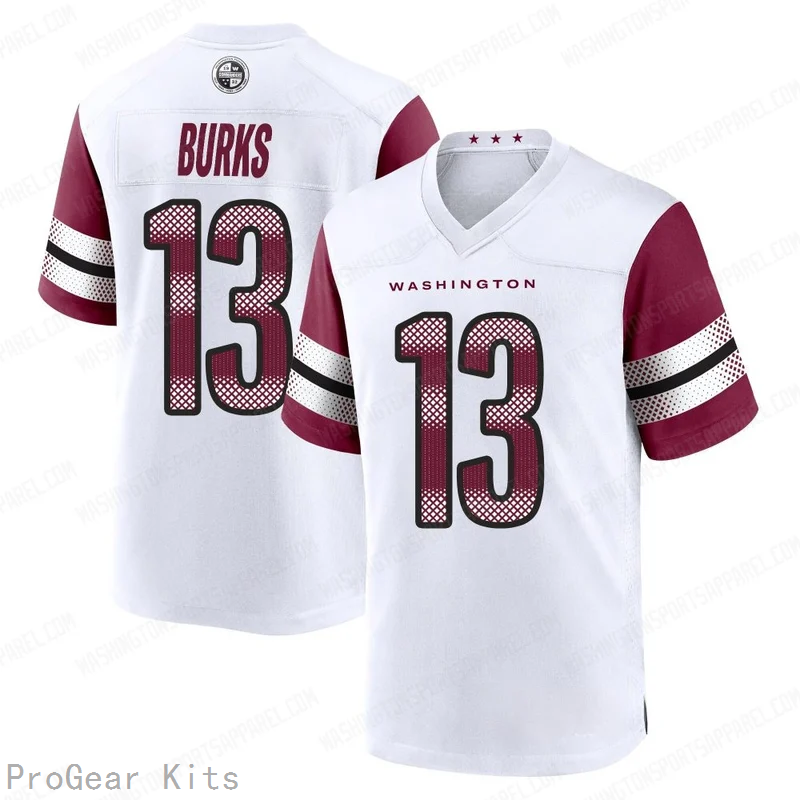 Treylon Burks Washington Commanders Jersey No.13 White NFL Football Fan Wear Treylon Burks
