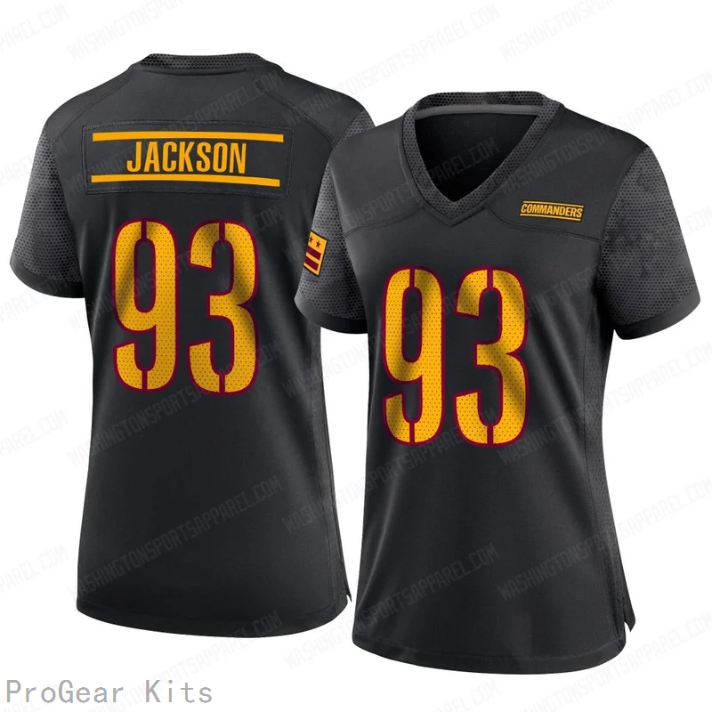 Drake Jackson Washington Commanders Jersey No.93 Black NFL Football Fan Wear Drake Jackson