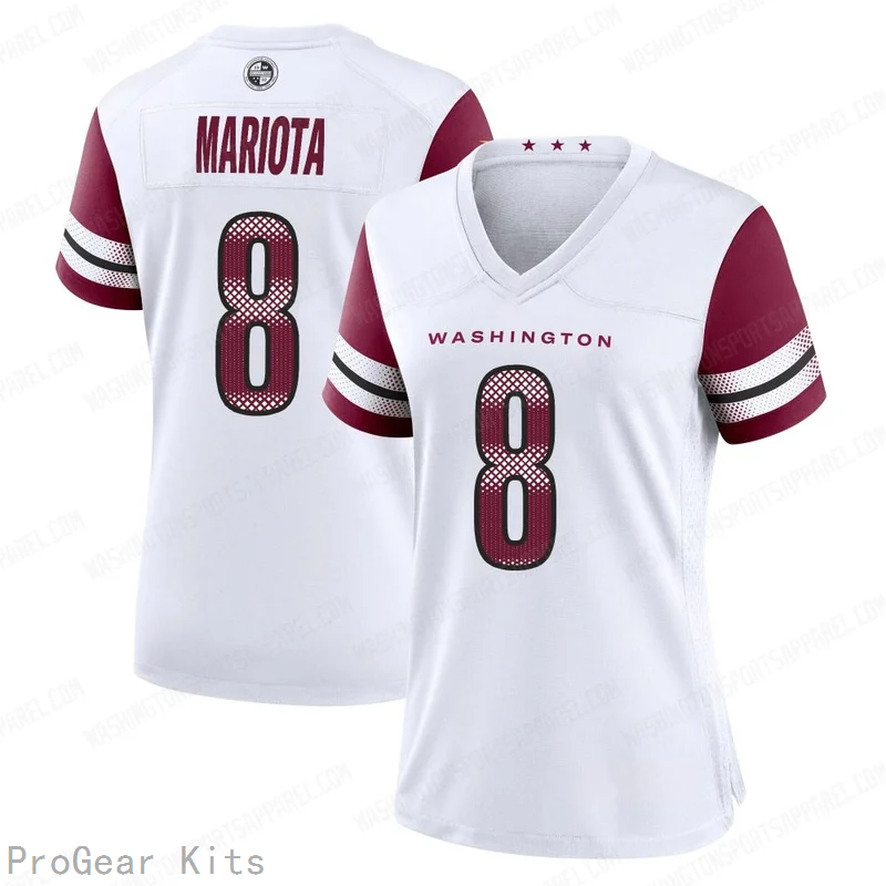 Marcus Mariota Washington Commanders Jersey No.8 White NFL Football Fan Wear Marcus Mariota