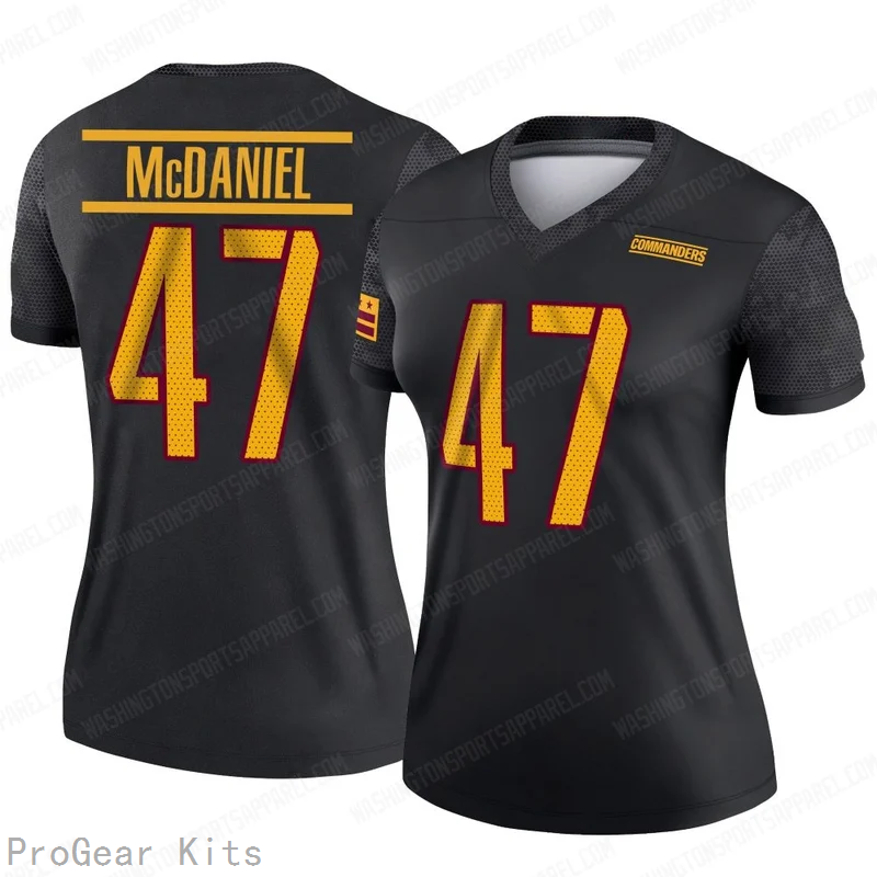 Robert McDaniel Washington Commanders Jersey No.47 Black NFL Football Fan Wear