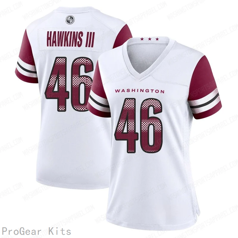 Tre Hawkins Washington Commanders Jersey No.46 White NFL Football Fan Wear Tre Hawkins