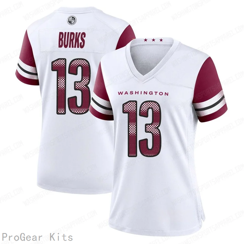 Treylon Burks Washington Commanders Jersey No.13 White NFL Football Fan Wear Treylon Burks