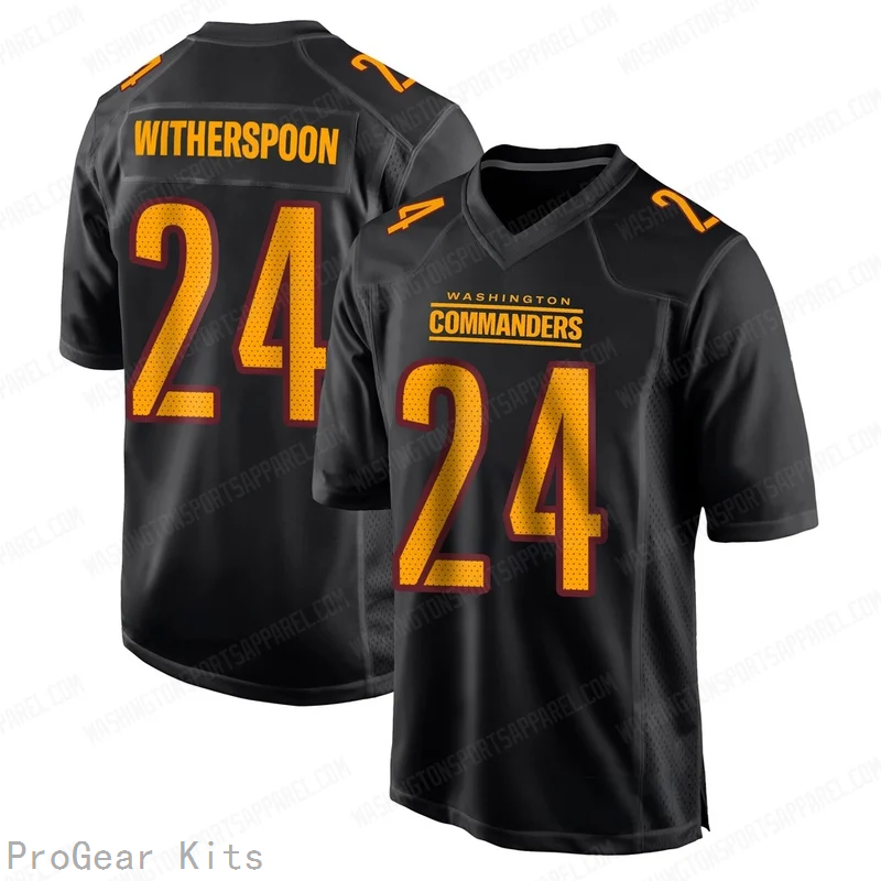 Ahkello Witherspoon Washington Commanders Black Game Jersey