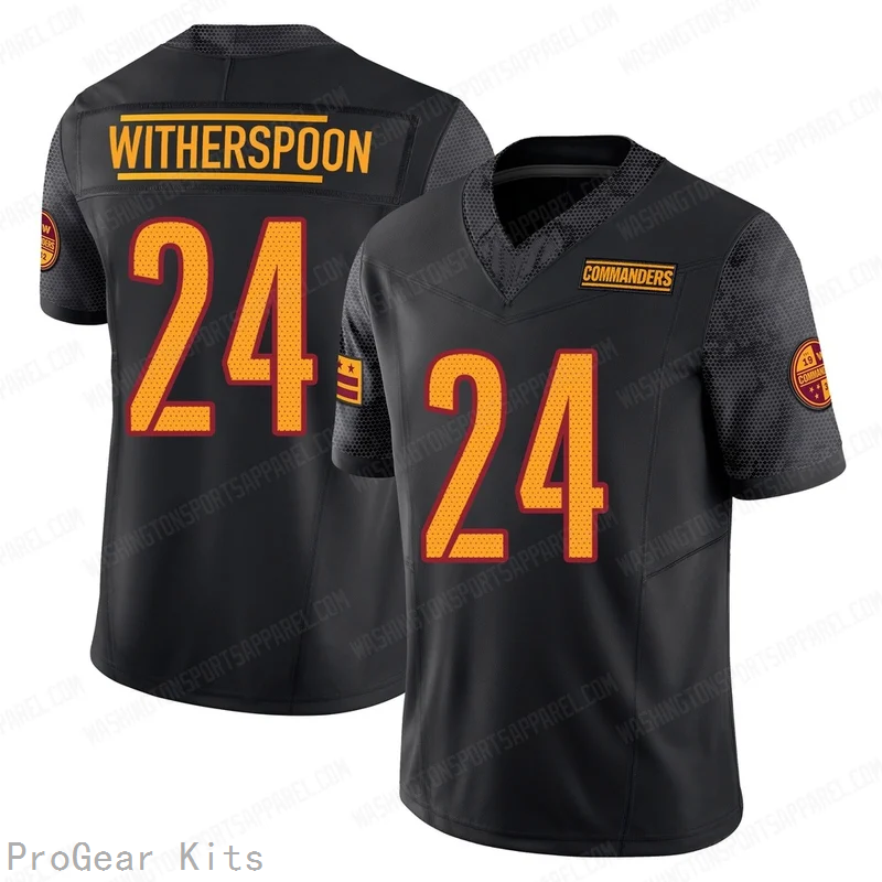 Ahkello Witherspoon Washington Commanders Alternate Jersey No.24 Black NFL Football Fan Wear Ahkello Witherspoon