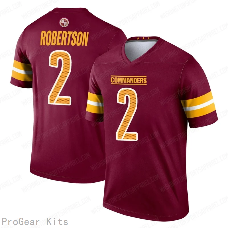 Amik Robertson Washington Commanders Game Jersey No.2 Burgundy NFL Football Fan Wear