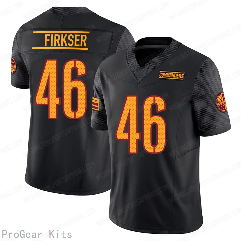 Anthony Firkser Washington Commanders Alternate Jersey No.46 Black NFL Football Fan Wear Anthony Firkser
