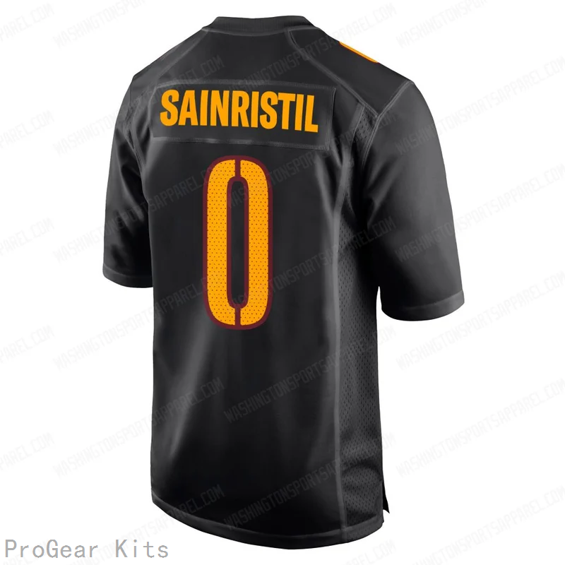 Mike Sainristil Washington Commanders Black Game Jersey