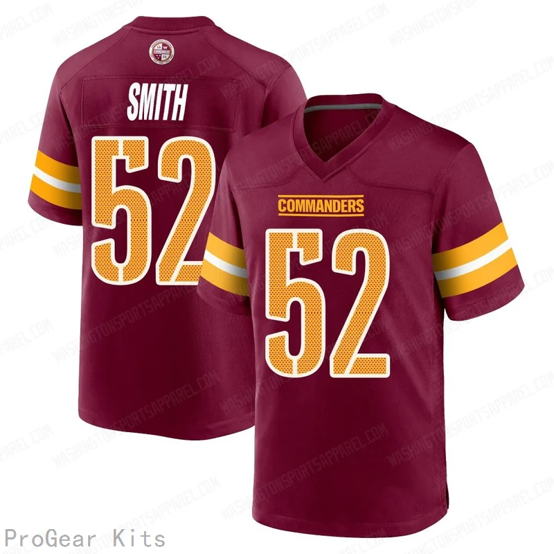Preston Smith Washington Commanders Untouchable Jersey No.52 Burgundy NFL Football Fan Wear