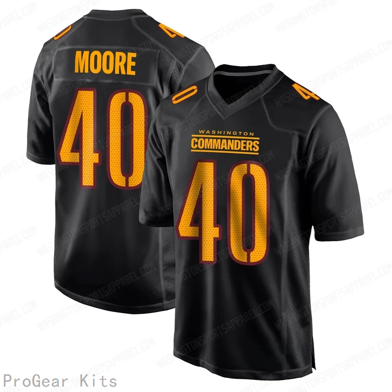 Quentin Moore Washington Commanders Black Game Jersey
