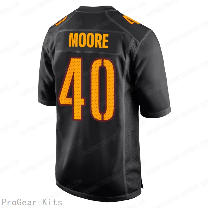 Quentin Moore Washington Commanders Black Game Jersey