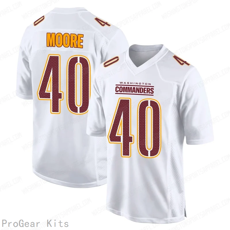 Quentin Moore Washington Commanders White Game Jersey
