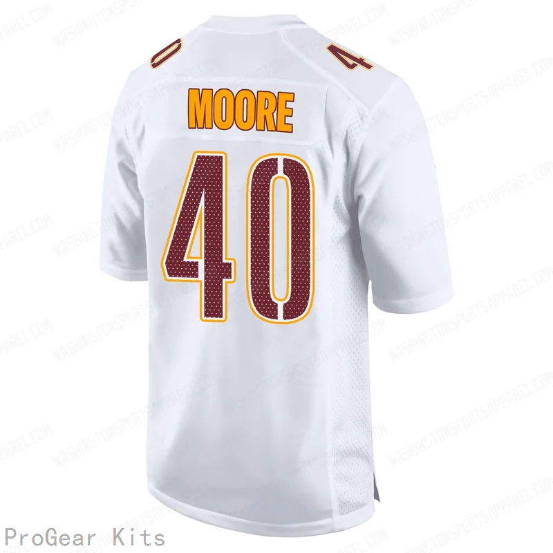 Quentin Moore Washington Commanders White Game Jersey