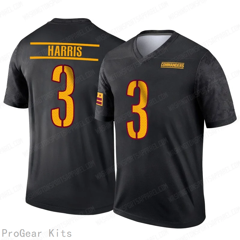 Will Harris Washington Commanders Alternate Jersey No.3 Black NFL Football Fan Wear Will Harris