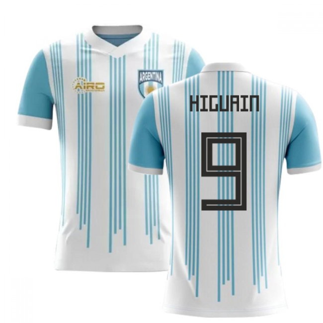 2025-2026 Argentina Home Concept Football Shirt (Higuain 9) - Kids — Shop Now