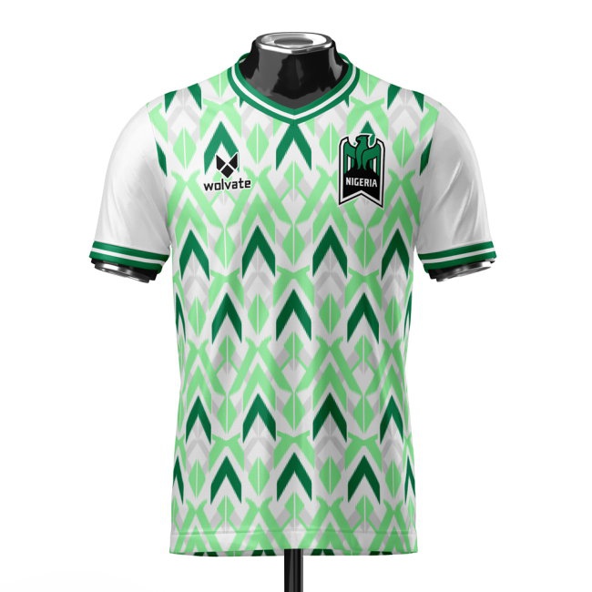 Nigeria DNA Green Concept Football Jersey (Wolvate) Adult Short Sleeve (Iwobi 17) — Buy Now