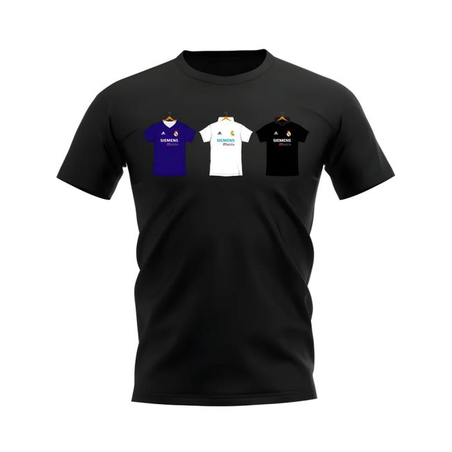 Real Madrid 2002-2003 Retro Shirt T-shirt (Black) (Makelele 24)
