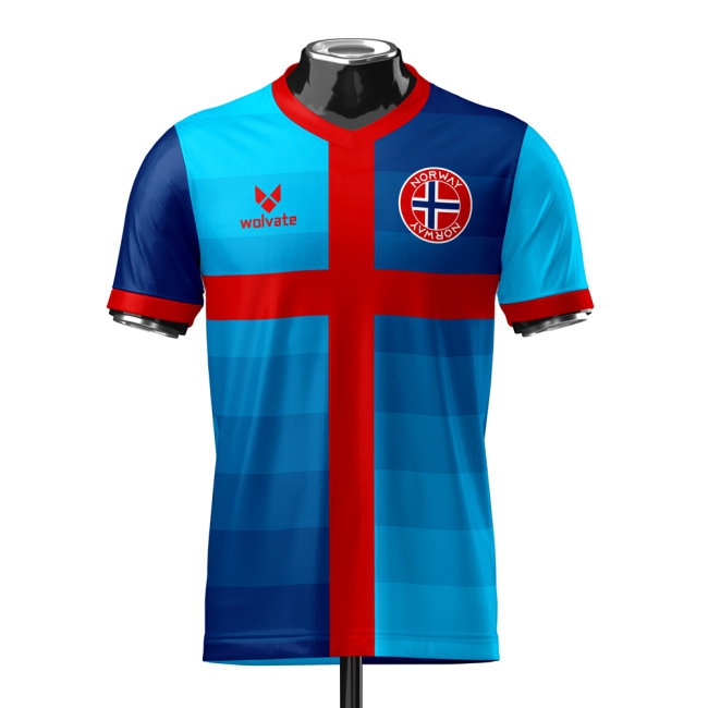 Norway Heritage Football Jersey (Wolvate) Adult Short Sleeve (Braut Haaland 9) — Shop Online
