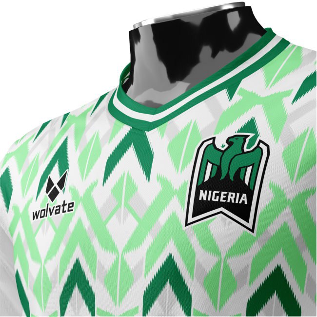 Nigeria DNA Green Concept Football Jersey (Wolvate) Adult Short Sleeve (Moffi 9) — Buy Now