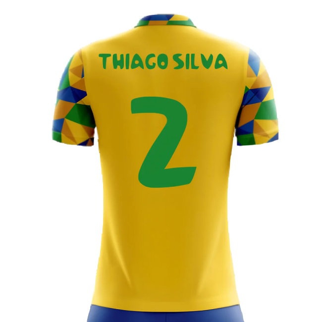 2025-2026 Brazil Home Concept Football Shirt (Thiago Silva 2) - Kids — Shop Now