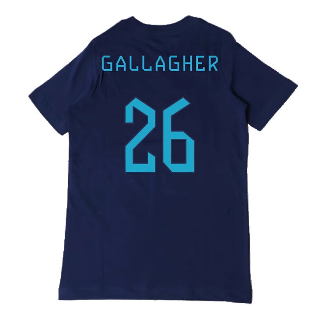 2022-2023 England Three Lions Tee (Navy) - Kids (Gallagher 26)