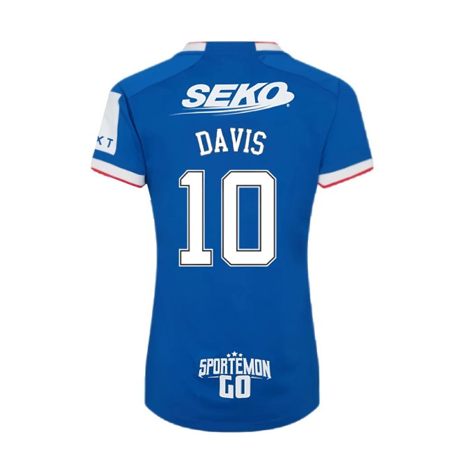 2022-2023 Rangers Home Shirt (Ladies) (DAVIS 10) — Shop Online