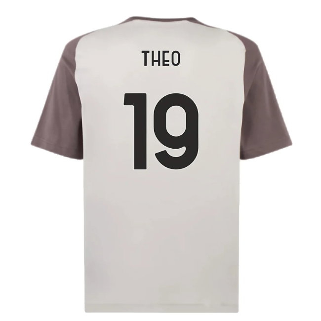 2023-2024 AC Milan Casuals Tee (Light Grey) (Theo 19) — Buy Online