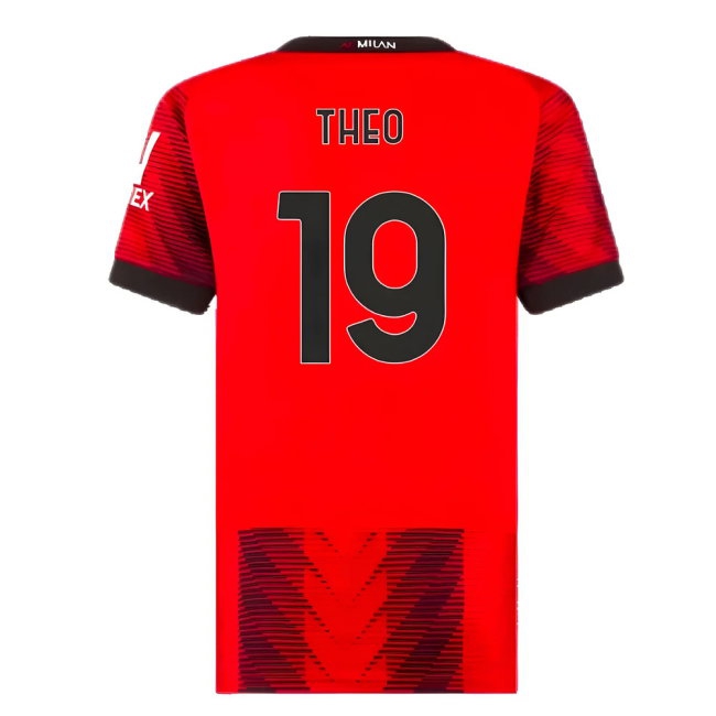 2023-2024 AC Milan Home Shirt (Ladies) (Theo 19) — Buy Now