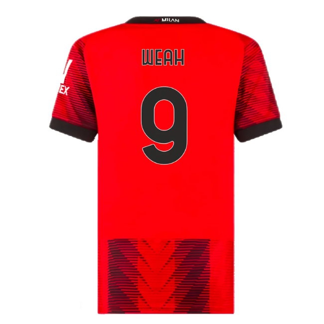 2023-2024 AC Milan Home Shirt (Ladies) (Weah 9) — Buy Now