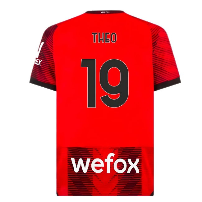 2023-2024 AC Milan Home Shirt (Theo 19) — Shop Now