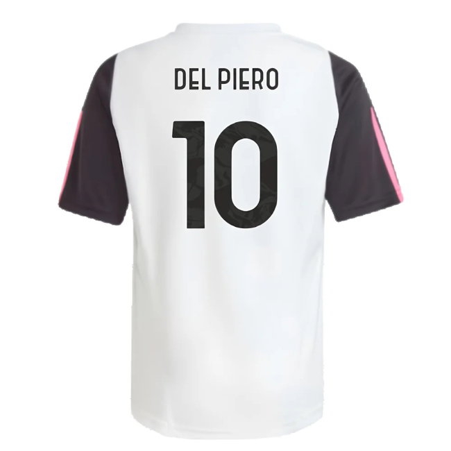 2023-2024 Juventus Training Shirt (White) - Kids (DEL PIERO 10) — Buy Online