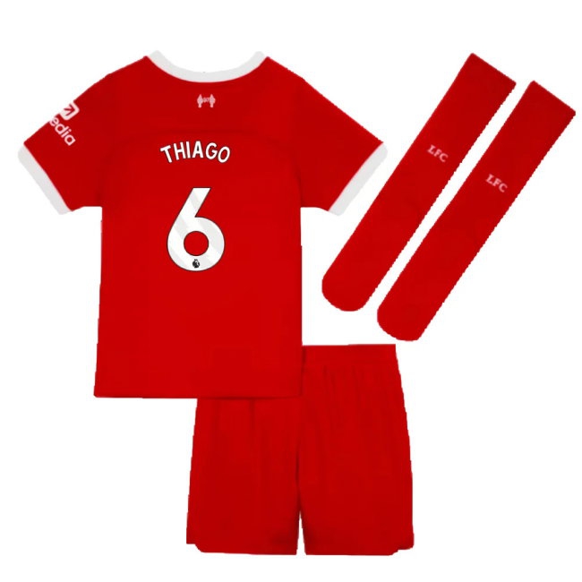 2023-2024 Liverpool Home Little Boys Mini Kit (Thiago 6) — Buy Now