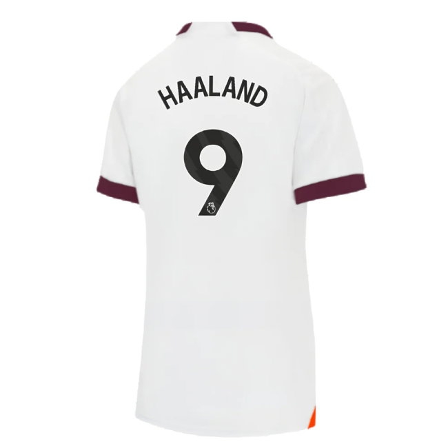 2023-2024 Man City Away Shirt (Ladies) (HAALAND 9) — Buy Now
