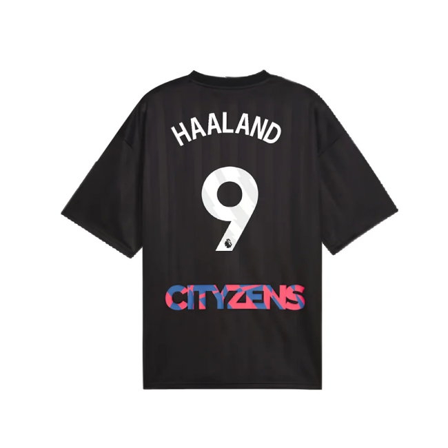 2023-2024 Man City FtblNrgy Jersey (Black) (HAALAND 9) — Shop Now