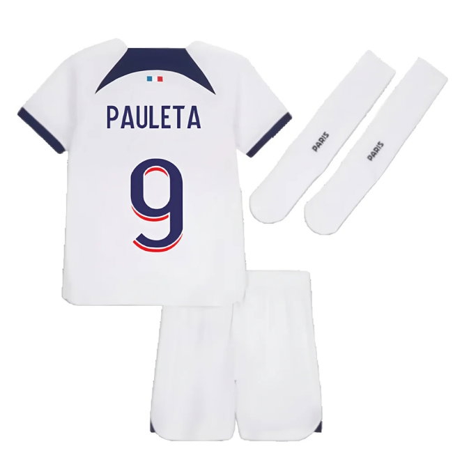 2023-2024 PSG Away Little Boys Mini Kit (Pauleta 9) — Shop Online