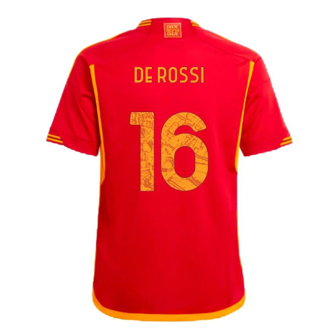 2023-2024 Roma Home Shirt (Kids) (DE ROSSI 16)