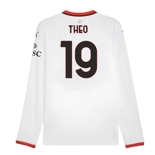 2024-2025 AC Milan Away Long Sleeve Shirt (Theo 19) — Shop Now