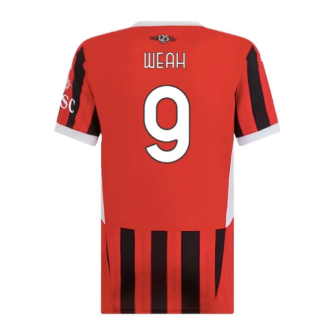 2024-2025 AC Milan Home Shirt (Womens) (Weah 9) — Buy Now