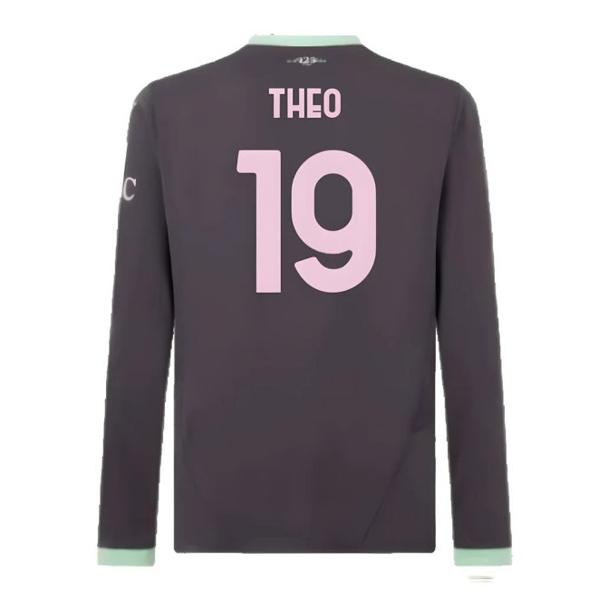 2024-2025 AC Milan Third Long Sleeve Shirt (Theo 19) — Shop Now