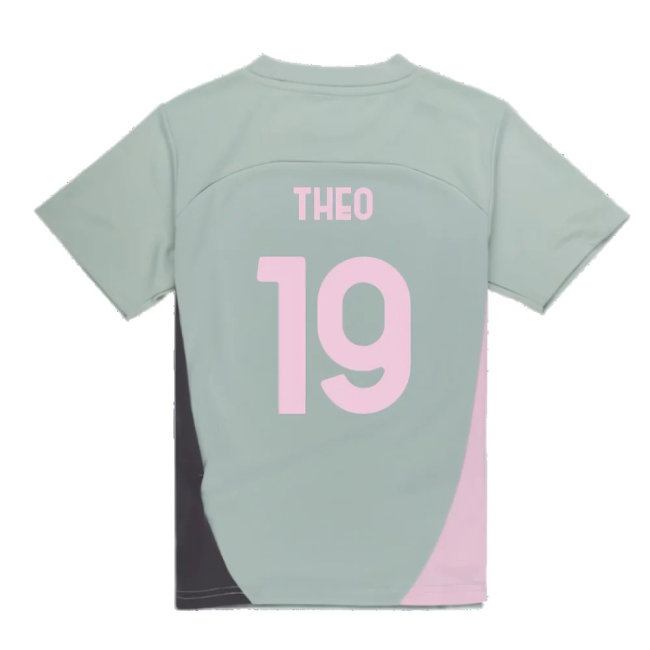 2024-2025 AC Milan Training Shirt (Green Fog) - Kids (Theo 19) — Shop Online