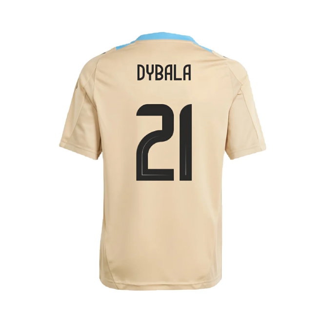 2024-2025 Argentina Training Jersey (Hazy Beige) (DYBALA 21) — Buy Now