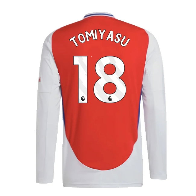 2024-2025 Arsenal Long Sleeve Home Shirt (Tomiyasu 18) — Buy Online
