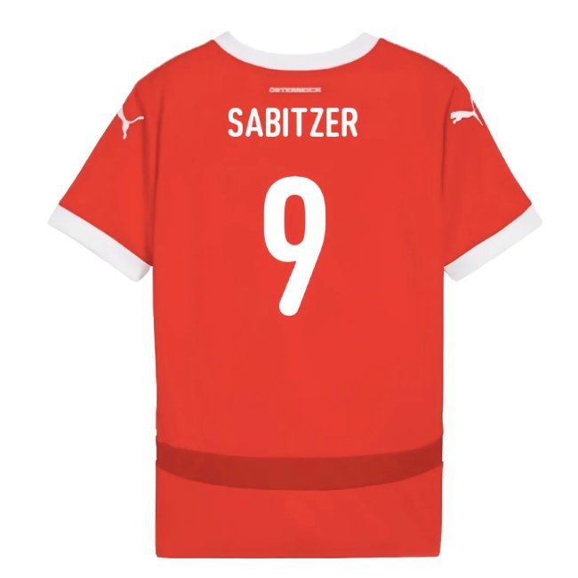 2024-2025 Austria Home Shirt (Kids) (Sabitzer 9) — Shop Now