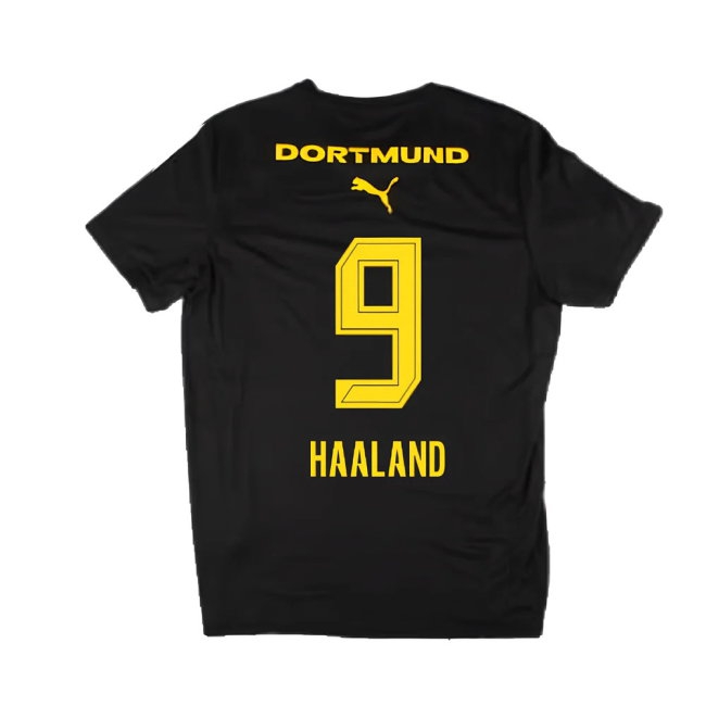 2024-2025 Borussia Dortmund Casuals Tee (Black) (Haaland 9) — Shop Now