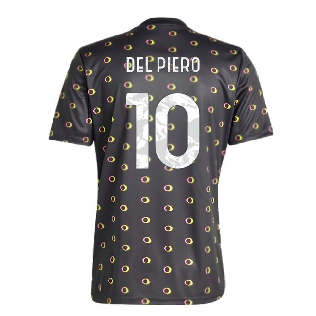 2024-2025 Juventus Pre-Match Shirt (Black) (Del Piero 10) — Shop Online
