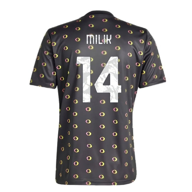 2024-2025 Juventus Pre-Match Shirt (Black) (Milik 14) — Buy Now